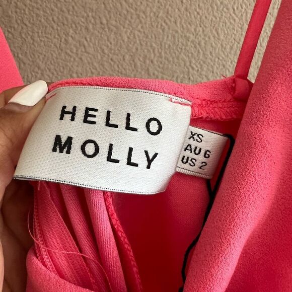NWT Hello Molly Quiet Dancer Midi Dress in Pink - Picture 10 of 15